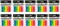 Zestaw 10x zakładki samoprzylepne D.Rect proste, indeksujące, folia, transparentne, 45x12mm, 5x25 sztuk, mix kolorów neonowych