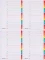 4x przekładki kartonowe numeryczne z kolorowymi indeksami Office Depot Mylar, A4, 1-12 stron, biały