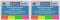 2x Zakładki samoprzylepne Donau proste,  indeksujące, papier, 20x50mm, 4x50 sztuk, mix kolorów