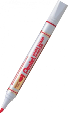 3x marker suchościeralny Pentel MW85, okrągła, 4.4mm, czerwony