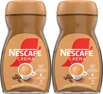 2x Kawa rozpuszczalna Nescafé Crema, 200g