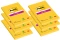 Zestaw 6x Karteczki samoprzylepne w linie Post-it Super Sticky, 102x152mm, 75 karteczek, żółty, neonowy