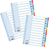 Zestaw 3x Przekładki kartonowe gładkie z kolorowymi indeksami Esselte, A4, 12 kart, mix kolorów