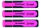 3x zakreślacz fluorescencyjny Donau, D-Text, ścięta, różowy