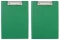 Zestaw 2x podkład do pisania Biurfol (clipboard) z okładką, A5, zielony