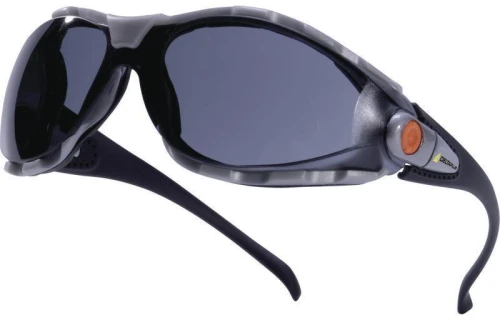 2x Okulary ochronne Delta Plus Pacaya Smoke, UV400, przydymiony