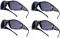 4x Okulary ochronne Delta Plus Pacaya Smoke, UV400, przydymiony