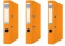 3x segregator Donau Master, A4, szerokość grzbietu 75 mm, do 500 kartek pomarańczowy