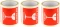 3x etykiety na rolce Dalpo, z nadrukiem 'Nie rzucać/Fragile', 100x100mm, 100 sztuk, biały z czerwonym nadrukiem