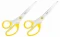 2x Nożyczki tytanowe Leitz Wow, 20.5cm, biało-żółty