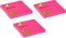 3x karteczki samoprzylepne Q-connect Brilliant, 76x76mm, 80 karteczek, różowy neonowy