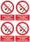 Zestaw 4x tabliczka informacyjna Anro, "Zakaz palenia tytoniu i e-papierosów" , PCV, 200x300mm