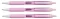 Zestaw 3x długopis automatyczny Uni SXN-101FL Jetstream Light Pink, 0.7mm, różowa obudowa, niebieski tusz