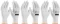Zestaw 3x Rękawice tkaninowe Ardon Buddy Evo A9222/06,  nakrapiane, rozmiar 9, biały