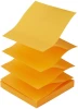 3x karteczki samoprzylepne D.Rect Zig Zag, harmonijkowe, 75x75mm, 100 karteczek, pomarańczowy pastelowy