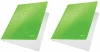 2x Skoroszyt kartonowy bez oczek Leitz Wow, A4, do 60 kartek, 300g/m2, zielony metalik