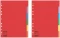 2x przekładki kartonowe gładkie z kolorowymi indeksami Esselte, A4, 6 kart, mix kolorów