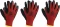 3x rękawice powlekane Reis Rtela, rozmiar 11, czerwono-czarny