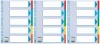 3x przekładki kartonowe z kolorowymi indeksami Esselte, A4, 5 kart, mix kolorów