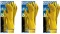 3x rękawice lateksowe Reis RF, rozmiar L, żółty (c)