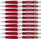 10x Długopis automatyczny Toma TO-038, Medium, 1mm, czerwony