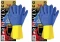 2x rękawice lateksowe neoprenowe Reis RBI-VEX, rozmiar 8, niebiesko-żółty (c)