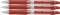 Zestaw 3x Ołówek automatyczny Pilot Progrex, 0.5 mm, z gumką, czerwony