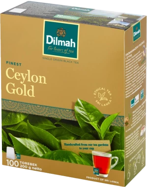2x herbata czarna w torebkach Dilmah Ceylon Gold, 100 sztuk x 2g