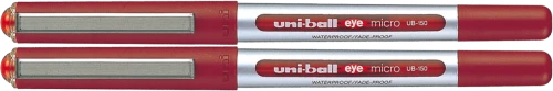 2x Pióro kulkowe Uni, UB-150, 0.5mm, czerwony