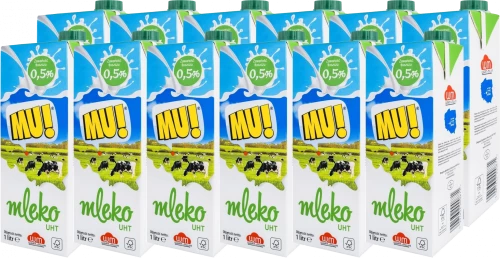 Zestaw 12x Mleko UHT Wart-Milk MU!, 0.5%, 1l