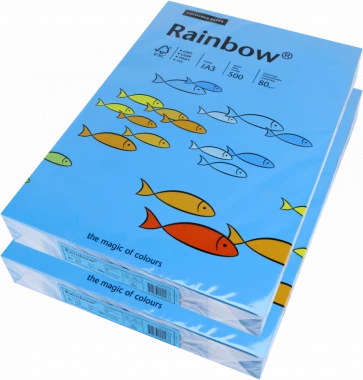Zestaw 2x Papier ksero ekologiczny Rainbow, A4, 80g/m2, 500 arkuszy niebieski (R87)