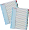 Zestaw 2x Przekładki kartonowe numeryczne z kolorowymi indeksami Esselte, laminowane, A4+, 1-31 kart, mix kolorów