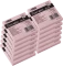 Zestaw 12x Karteczki samoprzylepne D.Rect Zig Zag, harmonijkowe, 75x75mm, 100 karteczek, różowy pastelowy