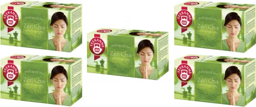 Zestaw 5x Herbata zielona smakowa w kopertach Teekanne Zen Chai, cytryna i mango, 20 sztuk x 1.75g