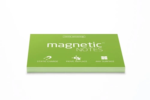 Zestaw 2x Karteczki elektrostatyczne Magnetic, 100x70mm, 100 sztuk, zielony