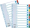 Zestaw 2x Przekładki kartonowe numeryczne z kolorowymi indeksami Esselte Mylar, A4, 1-10 kart, mix kolorów