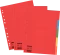 3x Przekładki kartonowe gładkie z kolorowymi indeksami Esselte, A4, 5 kart, mix kolorów