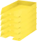 Zestaw 5x Półka na dokumenty Esselte Europost Vivida, A4, plastikowa, żółty