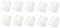 10x Teczka kartonowa z narożną gumką Leitz Wow, A4, 300g/m2, 15mm, biały