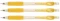 Zestaw 3x ołówek automatyczny Rystor Boy-Pencil, 0.5mm, z gumką, żółty