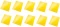 10x Teczka kartonowa z narożną gumką Leitz Wow, A4, 300g/m2, 15mm, żółty