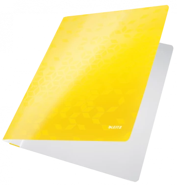 10x Skoroszyt kartonowy bez oczek Leitz Wow, A4, do 60 kartek, 300g/m2, żółty