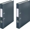 Zestaw 2x Segregator Leitz 180°Cosy Soft Touch,  A4, szerokość grzbietu 50mm, do 350 kartek, szary