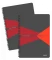 Zestaw 2x Kołonotatnik z okładką kartonową Leitz Office, A4, w kratkę, 90 kartek, szaro-czerwony