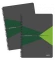 Zestaw 2x Kołonotatnik z okładką kartonową Leitz Office, A4, w kratkę, 90 kartek, szaro-zielony