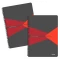 Zestaw 2x Kołonotatnik z okładką PP Leitz Office, A4, w kratkę, 90 kartek, szaro-czerwony
