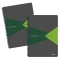 Zestaw 2x Kołonotatnik Leitz Office Card A5, w kratkę, 90 kartek, szaro-zielony