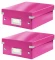 Zestaw 2x pudło z przegródkami Leitz Click&Store Wow, małe, różowy