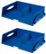 Zestaw 2x półka na dokumenty Leitz Jumbo, A3, otwarta po dłuższym boku, niebieska