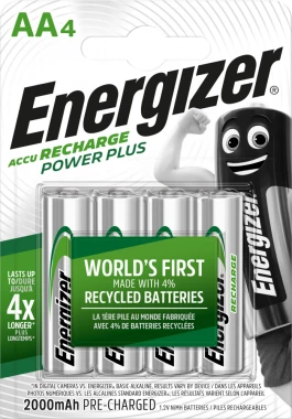 Zestaw 2x Akumulator Energizer Power Plus, AA, 1.2V, 2000mAh, 4 sztuki